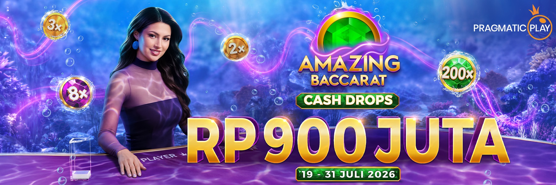 Pragmatig Play - Amazing Baccarat - Cash Drops