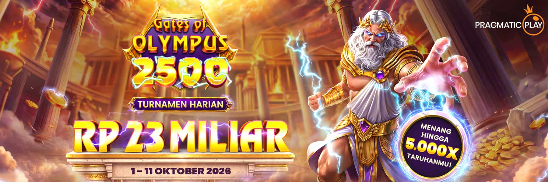 GATES OF OLYMPUS 2500 - DAILY TOURNAMENT - Pragmatic Play